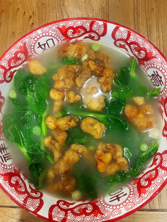 小酥肉豆苗汤
